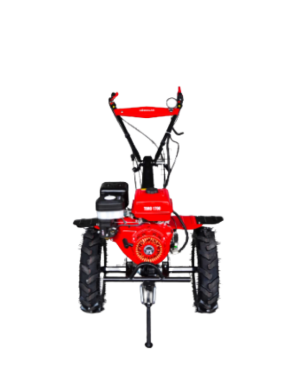 Motocultor a gasolina de 17 HP,transmisión de engranajes de 3 velocidades, 2 de marcha adelante y 1 marcha atrás, encendido manual